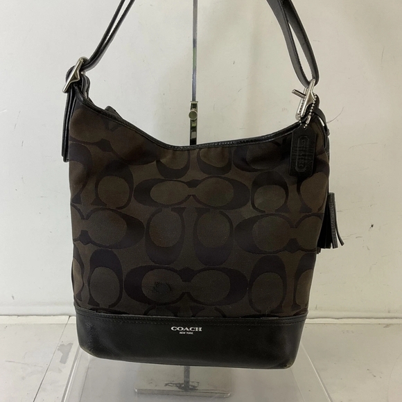 Coach Handbags - Coach Brown Signature Canvas Hobo Bag